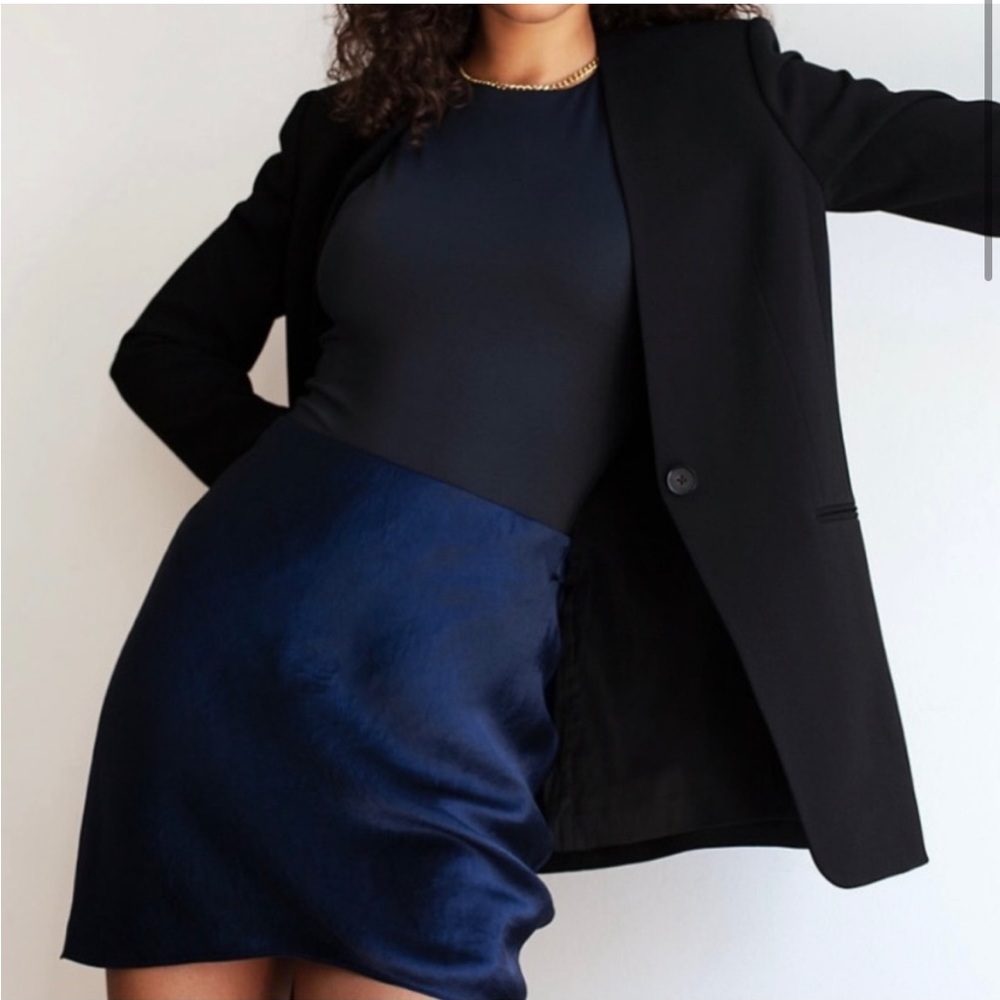 Aritzia | Babaton Mini Slip Skirt in Starboard Blue - Size 6